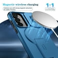 thumbnail image 2 of Dteck Magnetic Case for Samsung Galaxy S24 Plus,Shockproof TPU+PC Case Compatible with Mag Safe with Sliding Camera Lens Protection Kickstand Cover for Galaxy S24+ ,Blue, 2 of 9