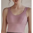thumbnail image 4 of KAIYANG (Talla: S) Sujetadores deportivos para mujer, sujetador deportivo push up, chaleco deportivo M, morado oscuro, 4 of 5