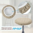 thumbnail image 3 of Uxcell Stool Covers Round, Elastic Bar Stool Covers Washable Stool Cushion Slipcover Bar Chair Seat Covers for 10-13 Inch Khaki 1, 3 of 7