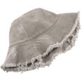 thumbnail image 6 of CoCopeaunts Women's Bucket Hat Summer Simple Casual Vintage Frayed Brim Bucket Cap Foldable Comfort Fisherman Hat for Men, 6 of 8