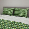 thumbnail image 2 of Yellow and Green Comforter & Sham Bedding Set, Digitally Generated Big and Small Circles, 3 pcs Duvet Set Microfiber Filling Quilt, 5 Sizes, Fern Green Lime Green, by Ambesonne, 2 of 4