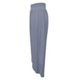 thumbnail image 4 of PMVFHDE Women's Summer High Waist Side Slit Pants Flowy Wide Leg Breathable Lightweight Casual Comfortable Palazzo Trousers Dark Gray，XL, 4 of 6