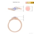 thumbnail image 4 of ANGARA Natural Tanzanite and Diamond Three Stone Bypass Engagement Ring in 14K Rose Gold for Women (Size-4mm) | December Birthstone, Anniversary, Jewelry Gift for Women | Natural Tanzanite Ring, 4 of 9