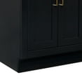 thumbnail image 6 of Ariel Hepburn 37 In. Left Offset Oval Sink Vanity With White Quartz Countertop 1.5" Edge In Black, 6 of 9