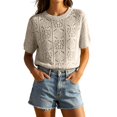 thumbnail image 2 of Baeitkot Women Beach Sunscreen Shirt Swimsuit Cover Ups for Women Neck Loose Beach Bathing Suit Sunscreen Shirt Cover Up Khaki Free Size, 2 of 6