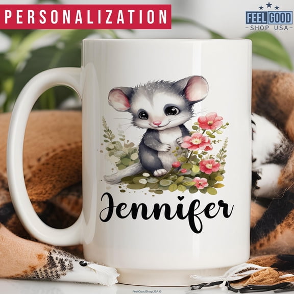 Opossum Mug Personalized Opossum Gift, Custom Opossum Cup With Name, Opossum Name Mug, Opossum Coffee Mug, Opossum Coffee Cup, Opossum Lover, Ceramic Mug 11Oz
