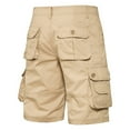 thumbnail image 5 of BXINGOHAI Men's Cotton Cargo Shorts Solid Breathable Work Shorts Casual Outdoor Comfortable Workouts Shorts With Multi-Pockets Zipper Button Today Sales Khaki,XL, 5 of 5