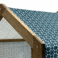 thumbnail image 5 of Retro Pet House, Vintage Geometric Arrangement with Rhombuses and Star Shapes Illustration, Outdoor & Indoor Portable Dog Kennel with Pillow and Cover, 5 Sizes, Dark Blue Pale Blue, by Ambesonne, 5 of 5