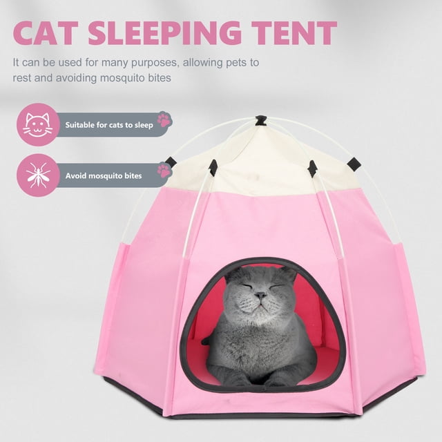 FENGGUIQU Paw Tent Rosa Para Perros Y Con Espacio Cómodo Y Plegable Para Fácil Almacenamiento