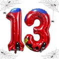 thumbnail image 1 of Globos de aluminio Laackys con diseño de araña, número 40 cm, para fiestas, 1 of 7