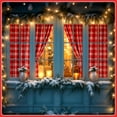 thumbnail image 6 of Christmas Red Window Curtains Red and White Tartan Plaid Curtain Farmhouse Xmas Window Drapes for Living Room Bathroom Home Decoration, 6 of 6
