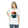 thumbnail image 5 of Bella Canvas 3001 Peace Alien Rainbow T-Shirt, Retro Alien T-Shirt, 5 of 10
