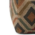 thumbnail image 3 of Simpli Home Johanna 20 inch Wide Boho Square Pouf in Multi-Color Cotton and Jute Kilim, 3 of 5