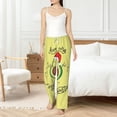 thumbnail image 5 of Uemuo Avocado Merry Christmas Pattern Women's Wide Leg Palazzo Lounge Pants with Pockets Light Weight Loose Comfy Casual Pajama Pants-XX-Large, 5 of 9