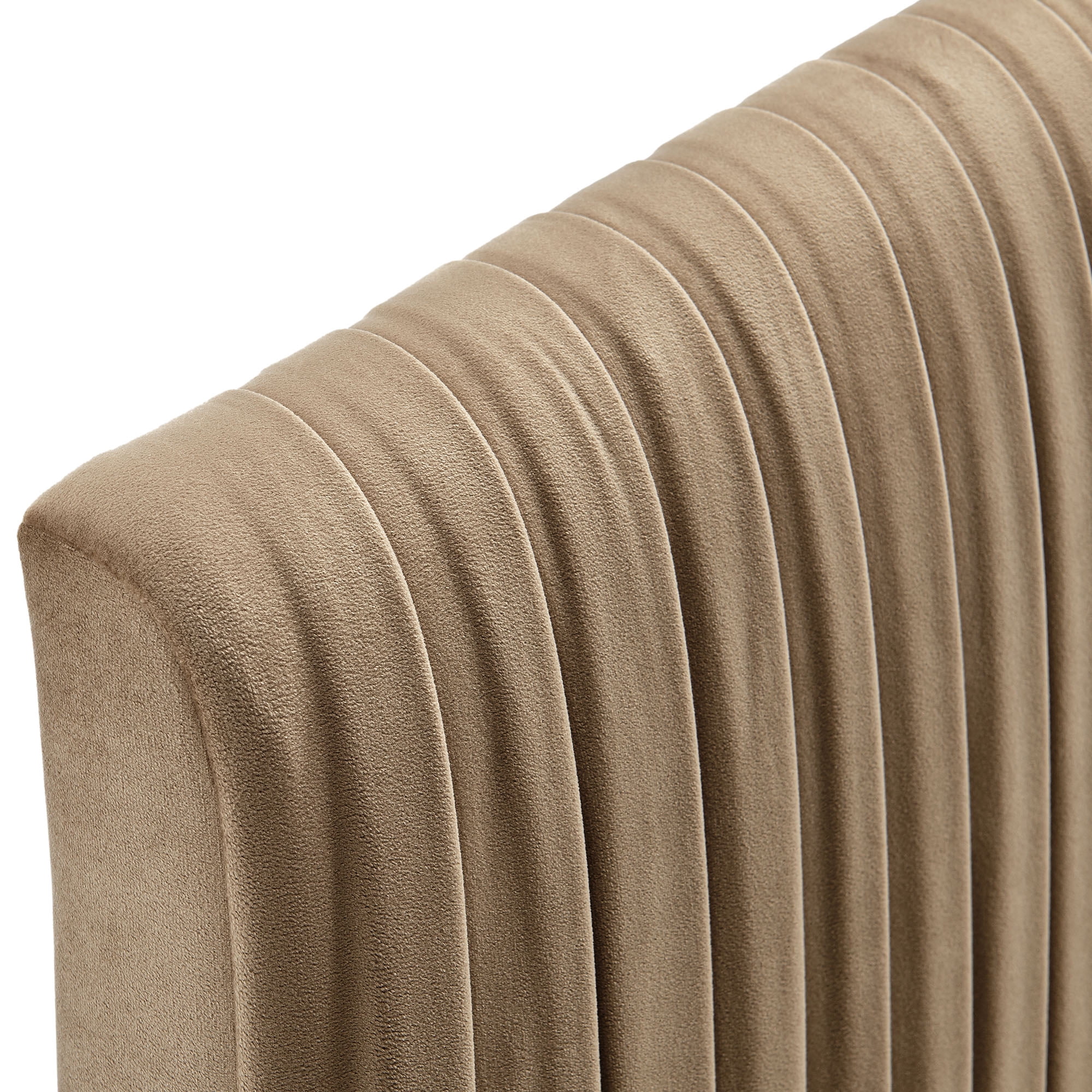 Eloise Stain-Resistant Performance Velvet Queen Headboard in Taupe