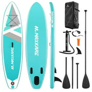MaxKare 10 Ft. SUP Inflatable Stand Up Paddle Board with Stand-up Paddle Board Accessories - Bi-Directional Pump, Backpack, Leash, Non-Slip Deck