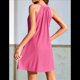 thumbnail image 4 of Vestidos de Verano de Crochet Calados para Mujer, Color Rosa y Rojo, Talla S, 4 of 6