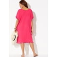 thumbnail image 2 of Swimsuits for All Women's Everly Pom Pom Cover Up Tunic, 2 of 4