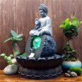 thumbnail image 4 of Fuente De Agua De Mesa De Meditación De Oficina Con Luces LED De Estatua De Resina De Buda Sunnimix Fuente de mesa de Buda, 4 of 8