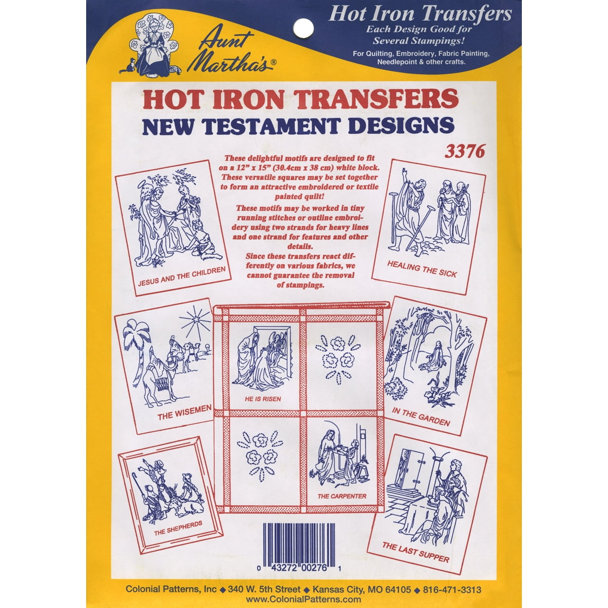 Aunt Martha'S IronOn Transfer CollectionNew Testament