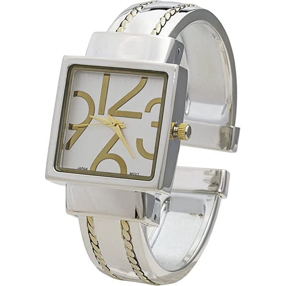 Blekon Collections Womens Narrow Metal Stretch Band Watch