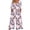 #104-Watermelon Red, variant on Roncen Women's Boho Jumpsuit Floral Printed Wide Leg Short Sleeve Romper with Pocket Back Zip V Neck Loose Fit Vacation Onesie