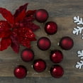thumbnail image 2 of Northlight 2-Finish Glass Ball Christmas Ornaments - 2.5" (60mm) - Cherry Red - 9ct, 2 of 4