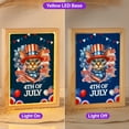 thumbnail image 2 of Patriotic Devon Rex Celebrates 4th of July Acrylic Plaque with Wood Photo Frame Box Cat Lover Kitten Owner Gifts Light Box - 02009, 2 of 5