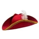 thumbnail image 2 of Sombrero de pirata para Halloween, disfraz elegante, regalo, tocado para fiesta temática pirata, sombrero de bucanero Rojo, 2 of 9