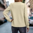 thumbnail image 6 of Besolor Womens Fall Tunic Tops Round Neck Long Sleeve Basic Shirt Casual Loose Solid Color Pullover Blouse, 6 of 8
