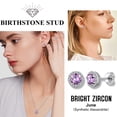 thumbnail image 4 of Bestyle Birthstone Jewelry Set Sterling Silver Necklace Earrings Set for Wedding Birthday Christmas (June, Created Alexandrite), 4 of 8