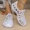 thumbnail image 2 of GERsome Womens Water Shoes Quick Drying Mesh Closed Toe Shower Swim Sandals Summer Beach Walking Comfort Clogs, White Size 7.5, 2 of 9
