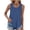Blue, variant on OIOLOYJM Womens Loose Fit Casual Flowy Tank Tops Square Neck Trendy Sleeveless Pleated Front Summer Tops Clothes Spring Vacation Beach Outfits Army Green S