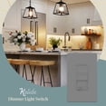 thumbnail image 5 of TOPGREENER Kalide Dimmer Light Switch, LED Dimmer Switch, Single Pole or 3-Way, 120VAC, 60Hz, 200W LED/CFL, Neutral Wire Not Required, TGSDS3-GY, Gray, 5 of 6