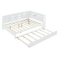 thumbnail image 6 of Triple Tree Platform Bed Frame with Charging Station and Storage Shelves, White, 6 of 9