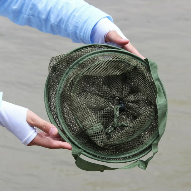 Eease mesh trap net Fishing Net Mesh Collapsible Cage Crayfish Lobster  Catcher Fold Landing Net Fishing Basket for Keeping Outdoor Fishing Use  25cm* 25cm* 40cm,9.84"X9.84"X15.75" - Walmart Business Supplies