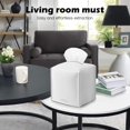 thumbnail image 3 of Funda Para Caja De Pañuelos Tclouda Moderno Soporte Cuadrado De Piel Sintética Para Decoración Creativa, Ideal Para Baños, Oficina, Coche, Mesita De Noche, Tienda De Campaña Al Aire Libre, Mesa De Com, 3 of 5