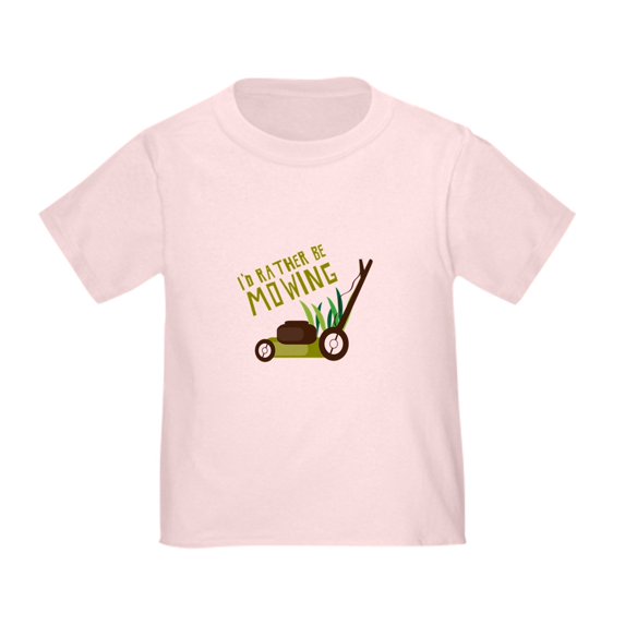 CafePress - Rather Be Mowing T Shirt - Cute Toddler T-Shirt, 100% Cotton