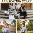 thumbnail image 5 of White 3Pcs Transparent Document Tote Reusable Art Portfolio Files Paper Organizer PVC Carry Pockets Teachers Art Students Storage Bag for Drawing Board Paints Pencils 18.5x24.8in, 5 of 6