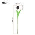 thumbnail image 2 of Uxcell 40pcs Tulips Artificial Flowers, Artificial Flowers Fake Tulip Stems Real Touch for Decoration (Black), 2 of 7