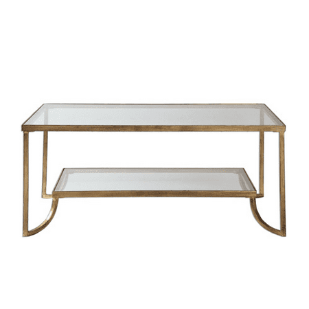 Weathered Iron Hand Finished Glass - Tables With Finish Hand Forged Iron and Material - Metal and Glass 47 X 21 inch