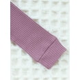 thumbnail image 6 of Kucnuzki Newborn Baby Girls Bodysuits 3-6 Months Winter Warm Clothes Round Neck Long Sleeves Romper Solid Color Knit Jumpsuits Button Bottom One-piece Overalls with Headband 2pcs Purple, 6 of 7
