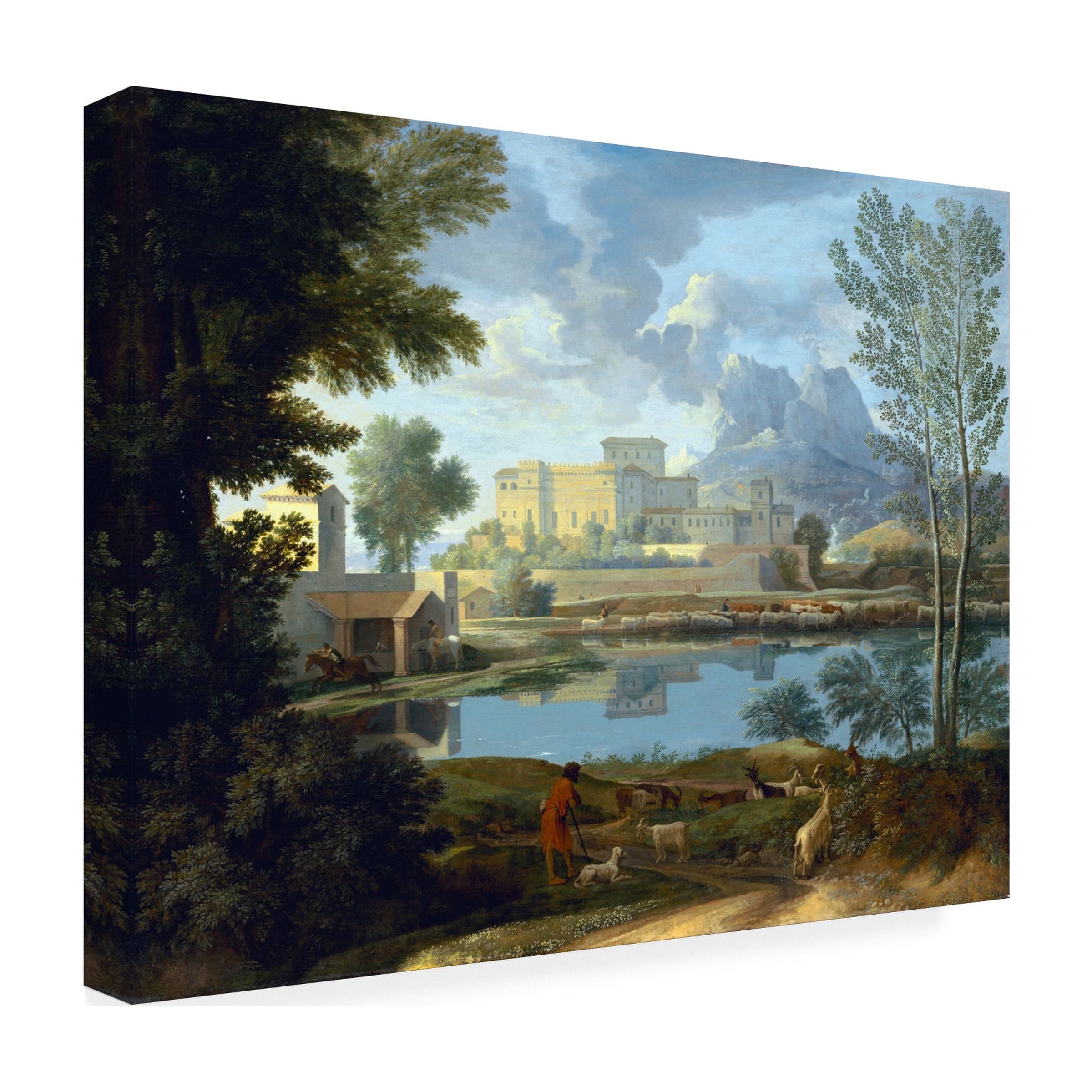 Nicolas Poussin 'Landscape With Calm' Canvas Art