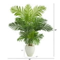 thumbnail image 2 of Nearly Natural 62" Hawaii Palm Artificial Tree in White Planter, 2 of 3