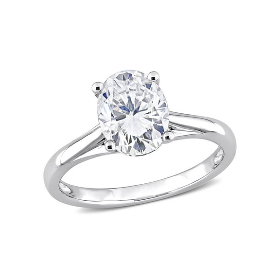 2 Carat T.G.W. Created Moissanite 14kt White Gold Solitaire Engagement Ring
