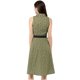 thumbnail image 4 of Vestidos De Lunares Para Mujer Vestido Midi Sin Mangas Con Cuello Peter Pan Verde oliva M Unique Bargains Vestido, 4 of 6