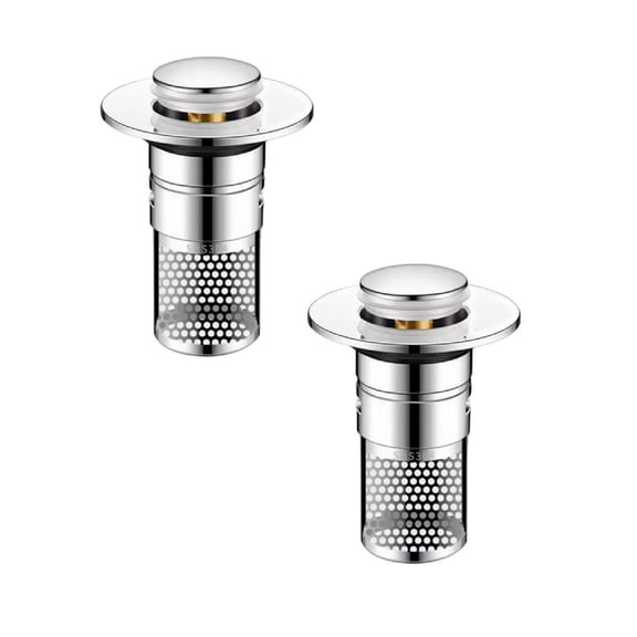2Pack Bathroom Stopper Hair Catcher Up Drain Filter With Removable Stainless Steel Filter Hair Catcher For Us Bathroom Stopper Replacement Bathroom Drain Strainer！ Strainers Home Decor