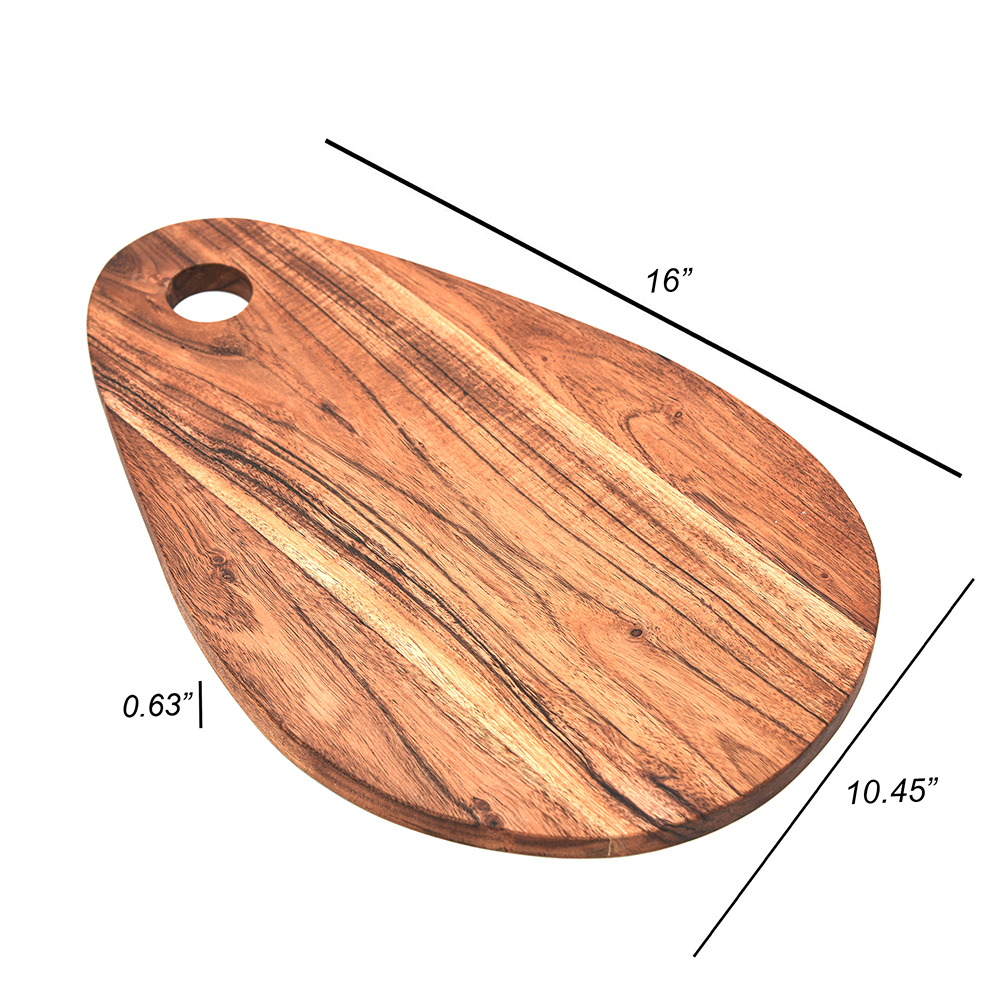 Aventura Design Cutting Board Series, Acacia Wood Cutting Boards for Kitchen, Wooden Serving Charcuterie Board, Organic Wood Board, Ideal for Chopping Meat, Fruits, Cheese 16"x10.45"