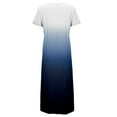 thumbnail image 4 of Viikei Plus Size Short Sleeve Dress for Women O-Neck Print Daily Vintage Bohemian Maxi Dress, 4 of 5