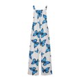 thumbnail image 5 of Ernkv Women's Jumpsuit Jumpsuit For Lady Wife Daughter Girlfriend Slimming Straps One Shoulder High Waist Butterfly Graphic Comfy Lounge Casual Fashion Full Trousers White L, 5 of 5